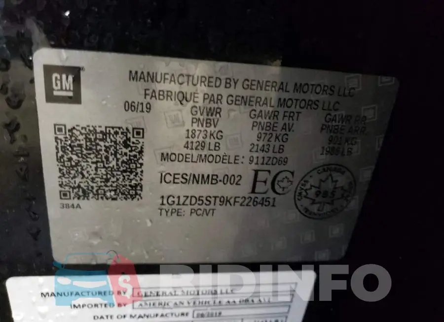 1G1ZD5ST9KF226451 Photo# 10