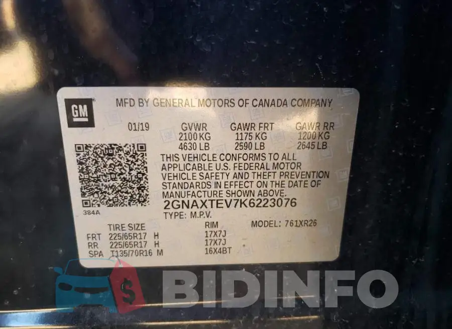 2GNAXTEV7K6223076 Photo# 10