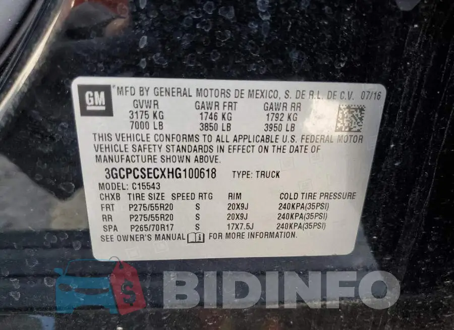 3GCPCSECXHG100618 Photo# 10