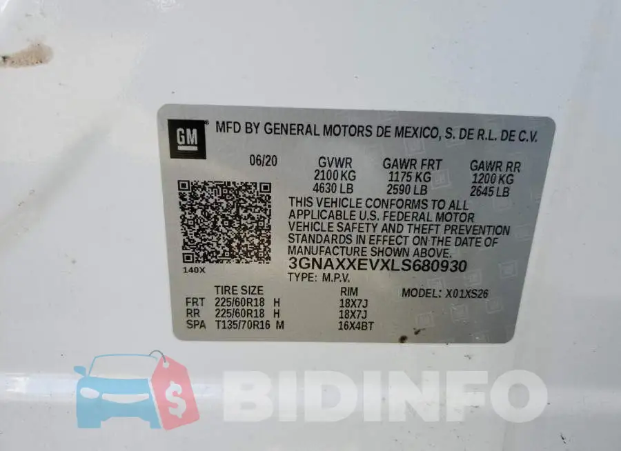 3GNAXXEVXLS680930 Photo# 10