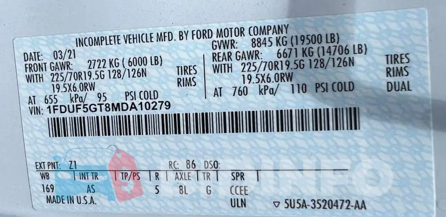 1FDUF5GT8MDA10279 Photo# 10