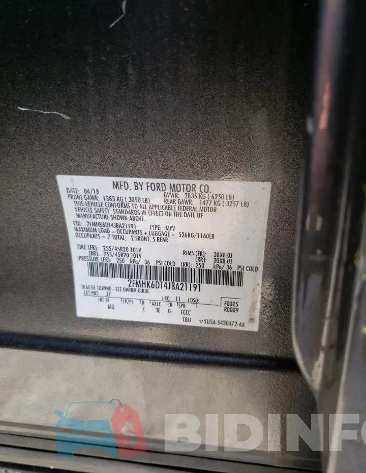 2FMHK6DT4JBA21191 Photo# 10