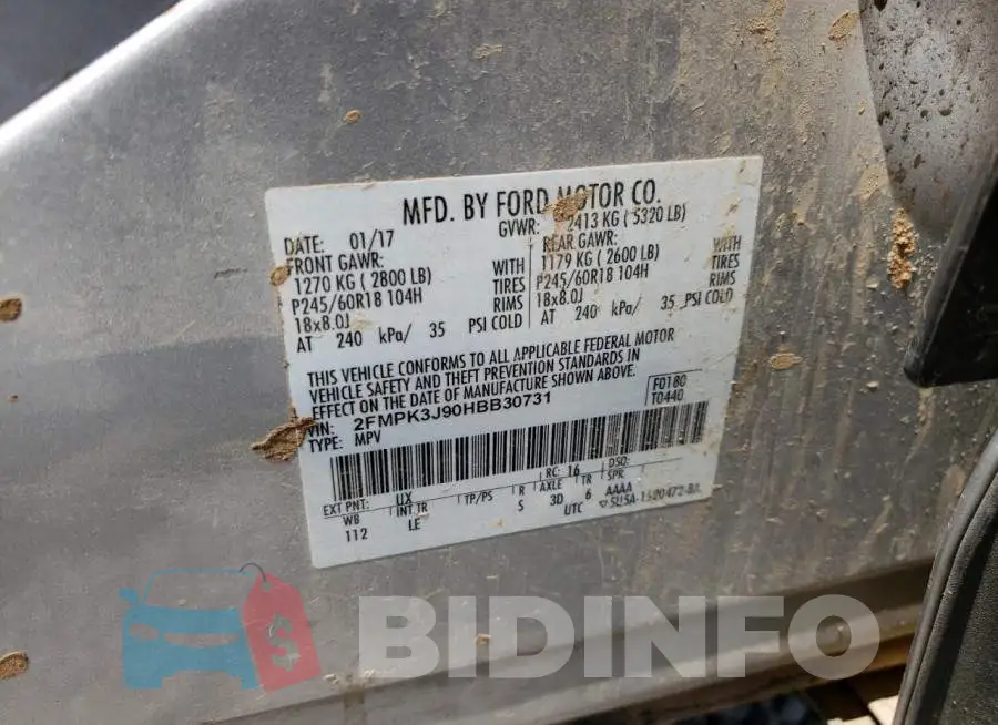 2FMPK3J90HBB30731 Photo# 10