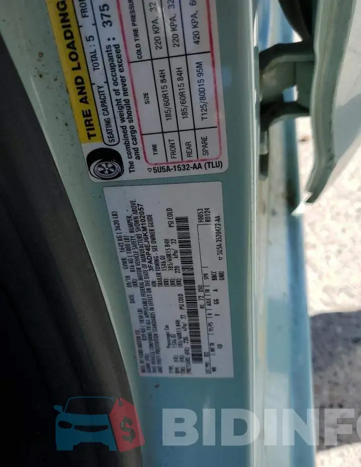 3FADP4EJ6KM102057 Photo# 10