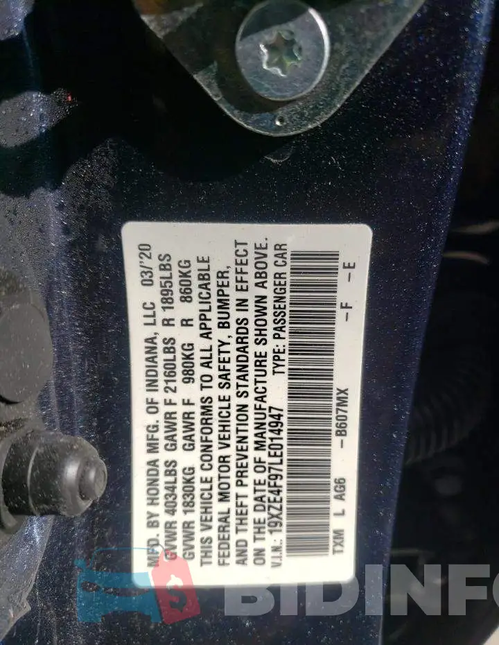 19XZE4F97LE014947 Photo# 10