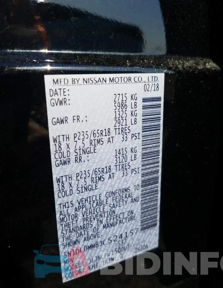 5N1DL0MM8JC524157 Photo# 10