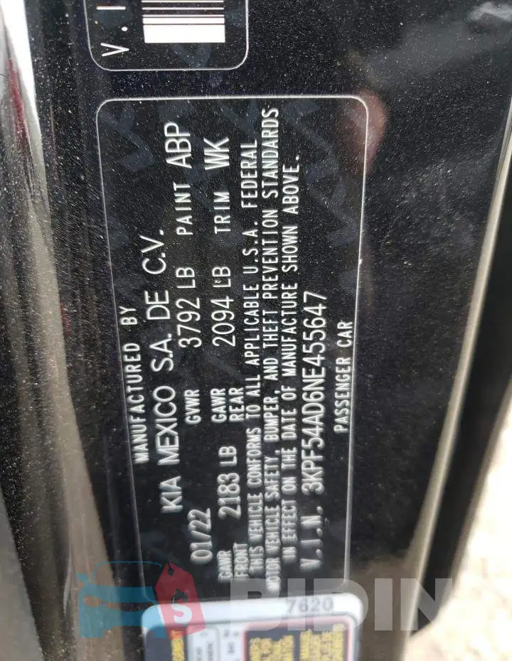 3KPF54AD6NE455647 Photo# 10