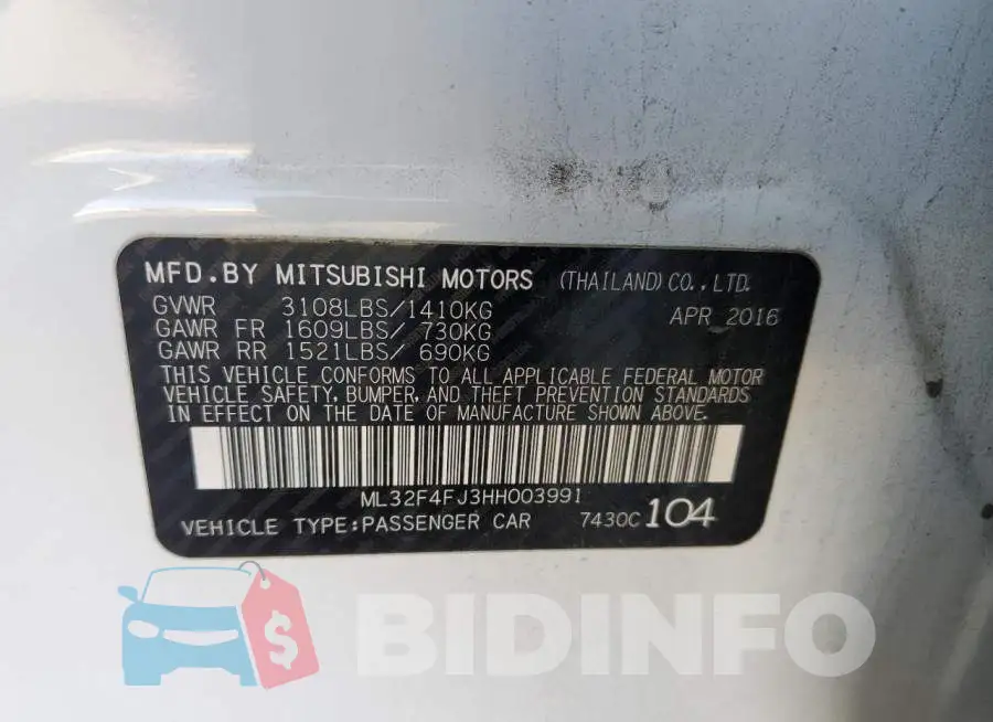 ML32F4FJ3HH003991 Photo# 10