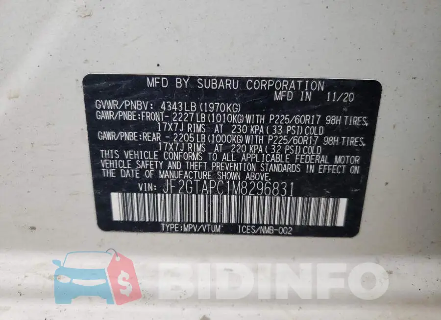 JF2GTAPC1M8296831 Photo# 10