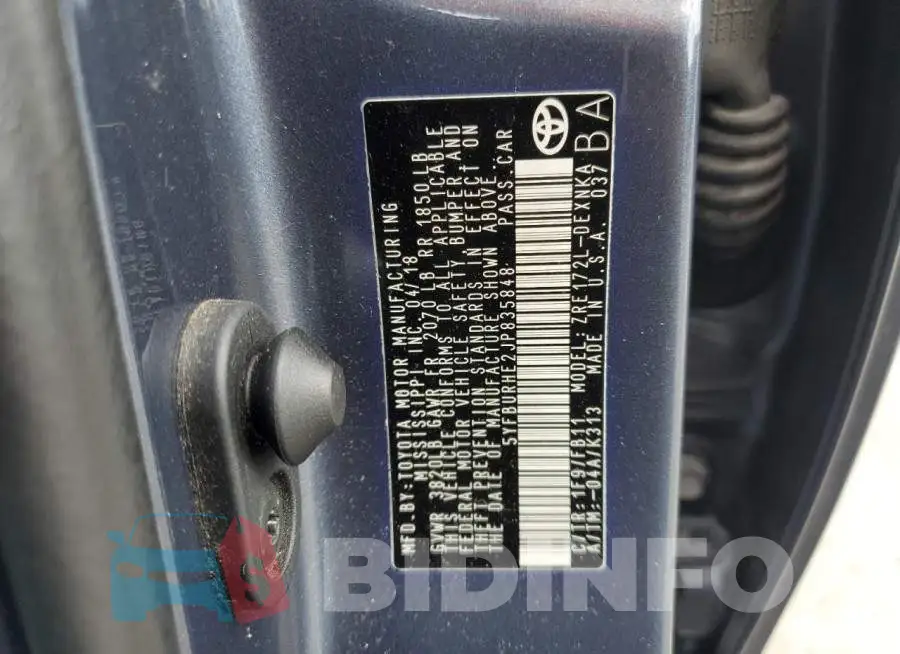 5YFBURHE2JP835848 Photo# 10