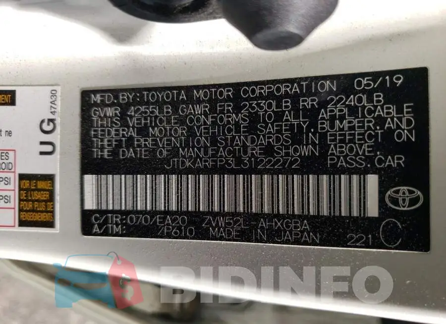 JTDKARFP3L3122272 Photo# 10