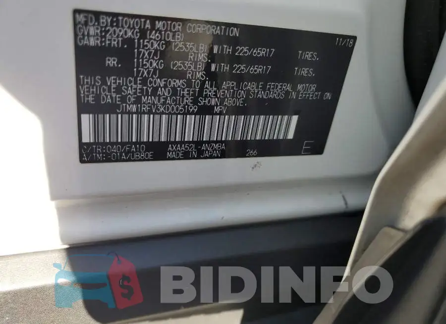 JTMW1RFV3KD005199 Photo# 10
