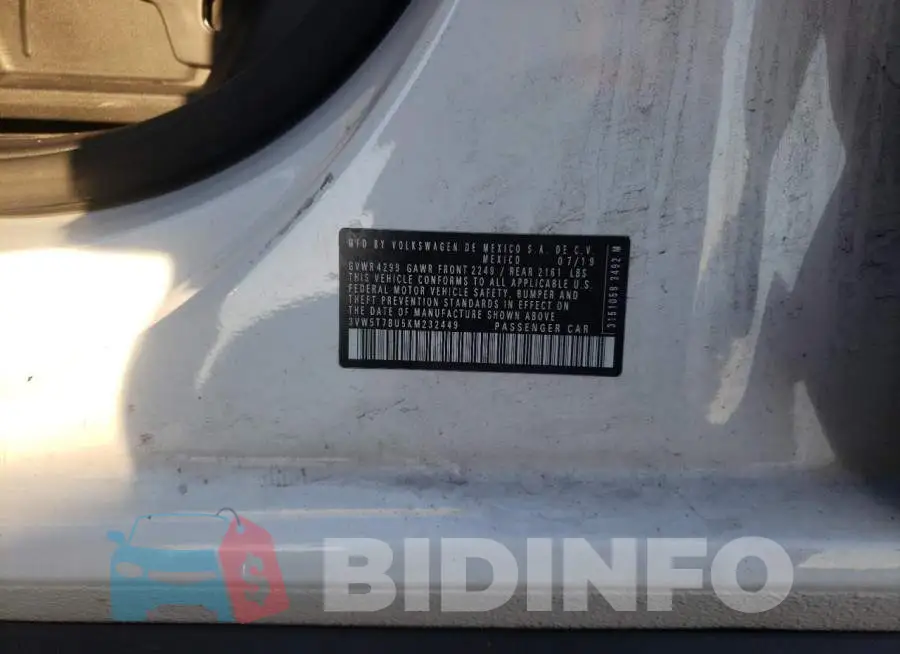 3VW5T7BU5KM232449 Photo# 10