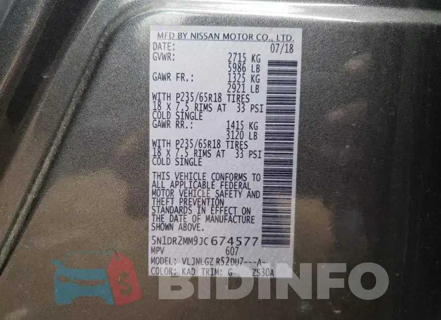 5N1DR2MM9JC674577 Photo# 10