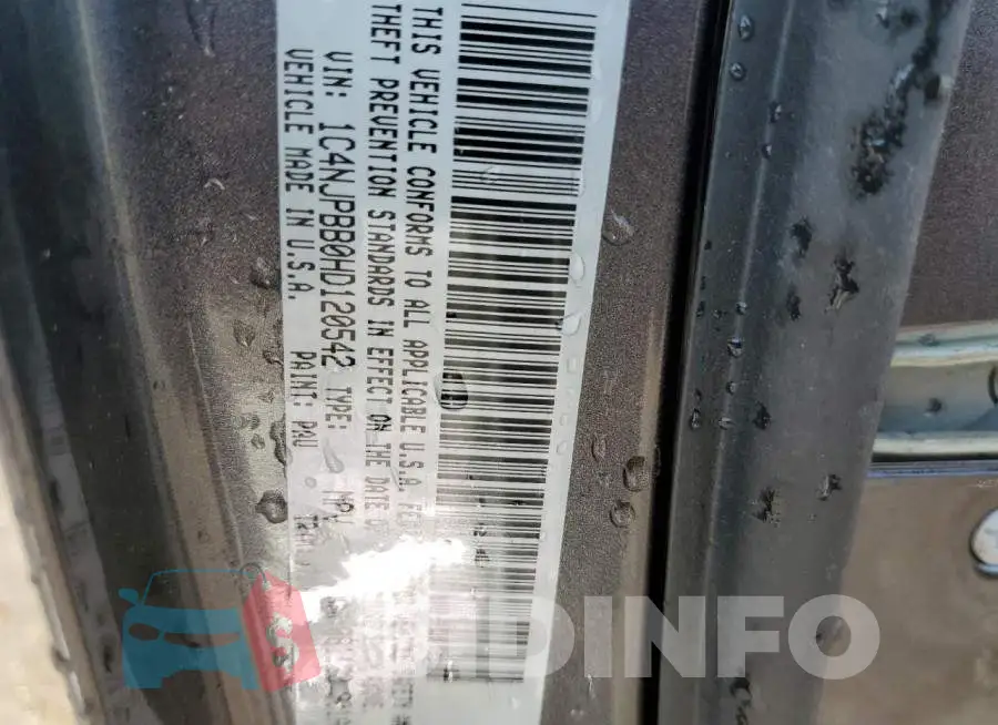 1C4NJPBB0HD120542 Photo# 10