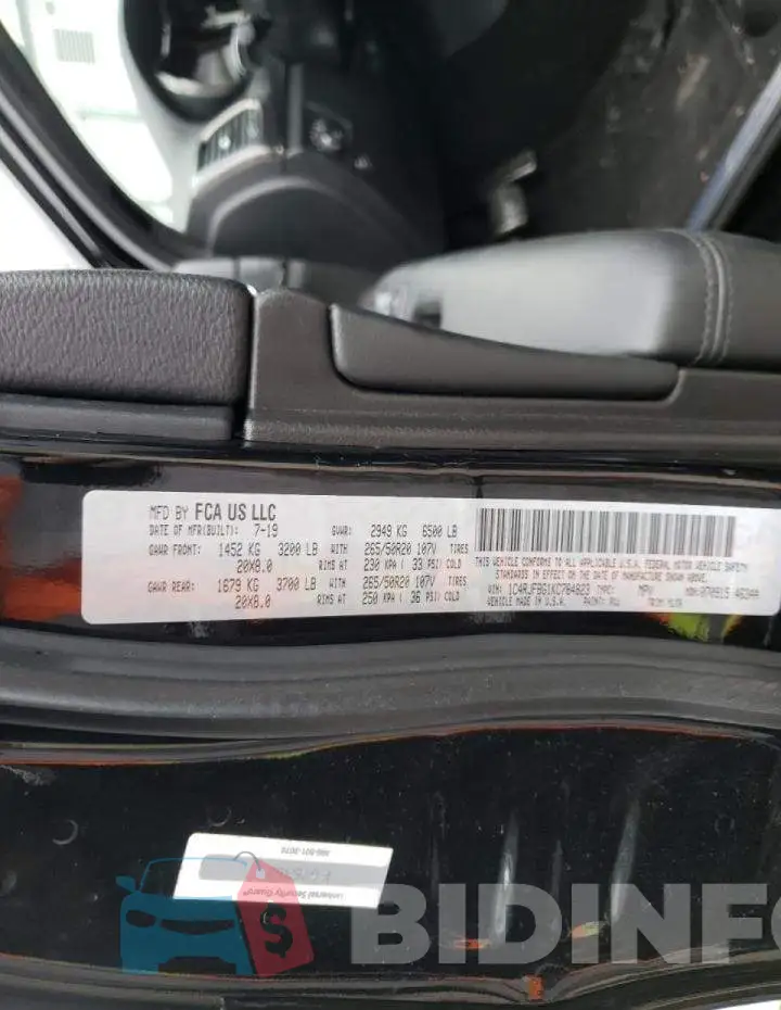 1C4RJFBG1KC784823 Photo# 10