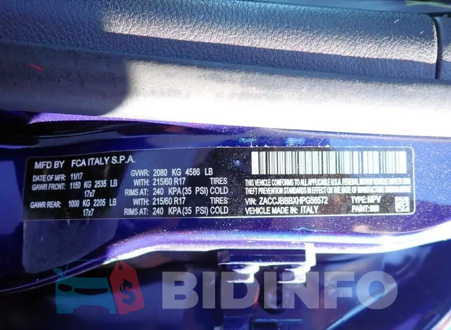 ZACCJBBBXHPG56572 Photo# 10