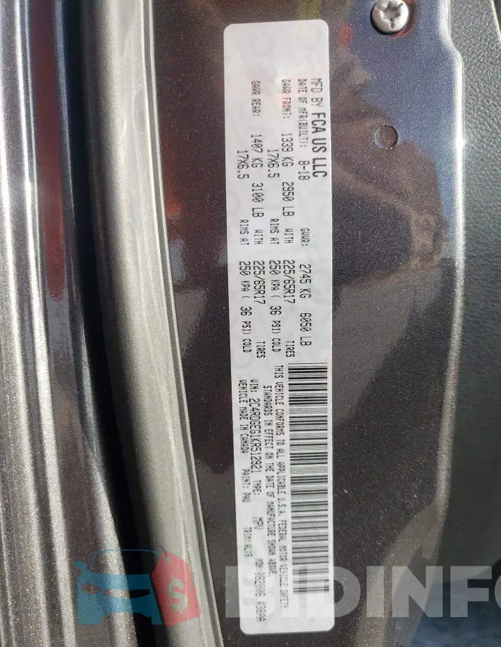 2C4RDGEG1KR512921 Photo# 10