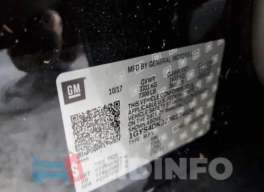 1GYS4DKJ2JR174024 Photo# 10