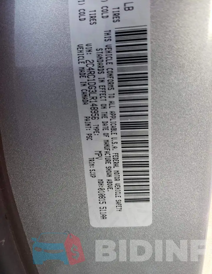 2C4RC1DG3LR148956 Photo# 10