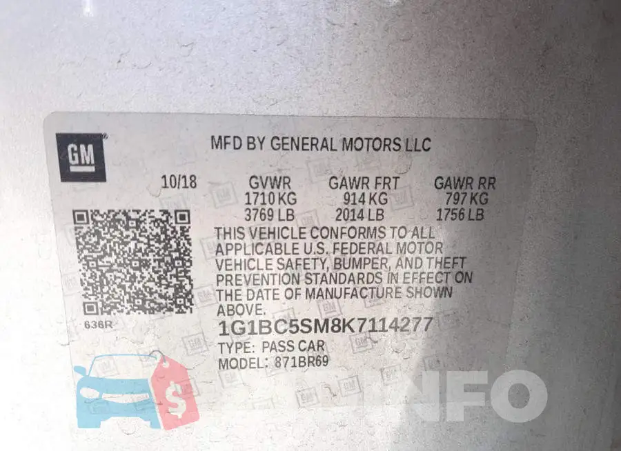 1G1BC5SM8K7114277 Photo# 10