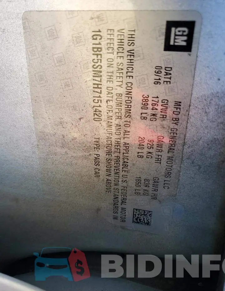1G1BF5SM7H7151420 Photo# 10