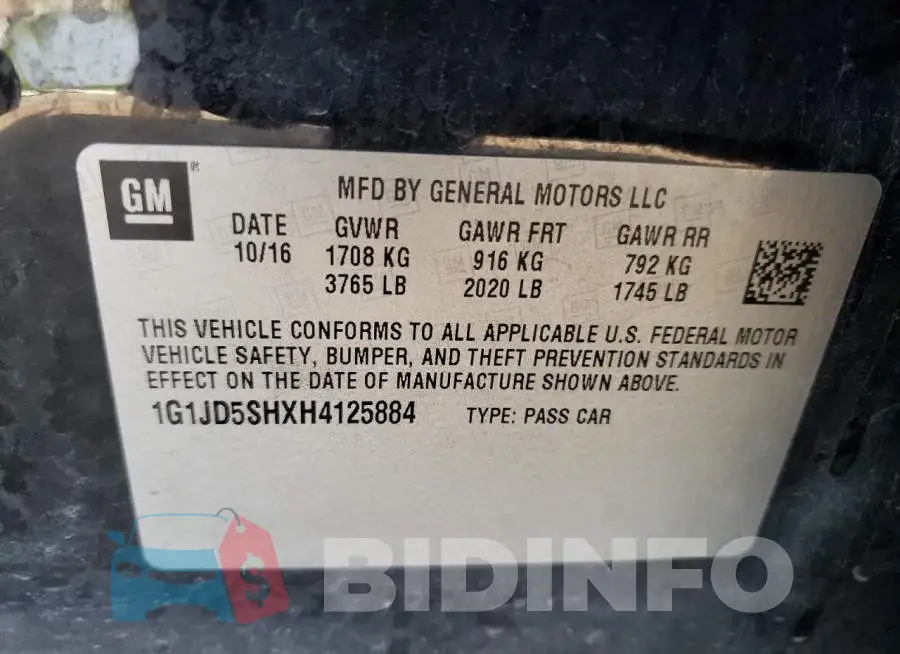 1G1JD5SHXH4125884 Photo# 10