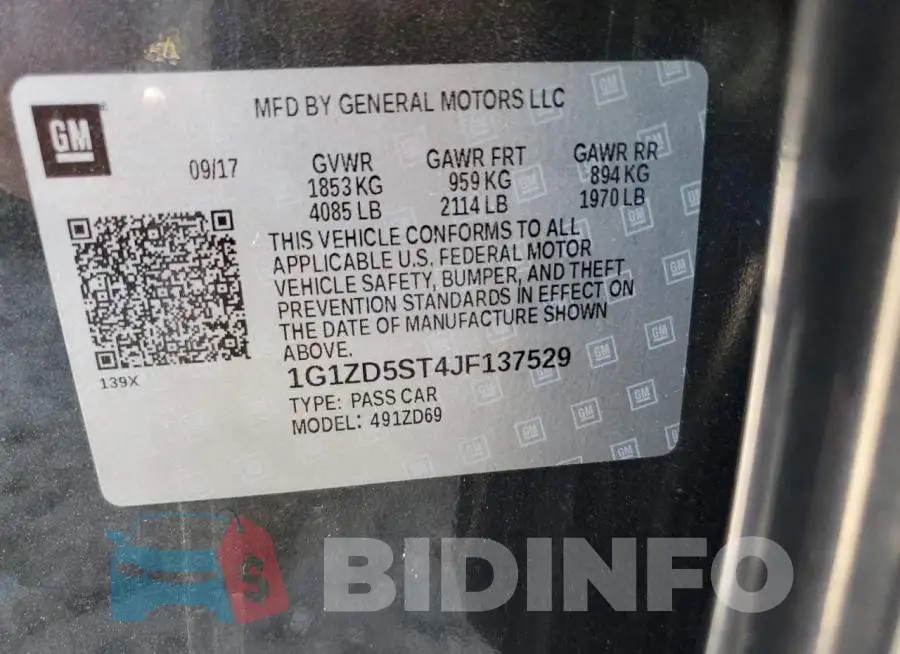 1G1ZD5ST4JF137529 Photo# 10