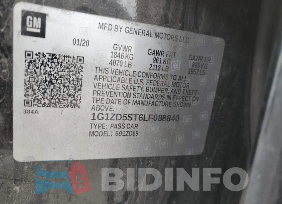 1G1ZD5ST6LF088840 Photo# 10
