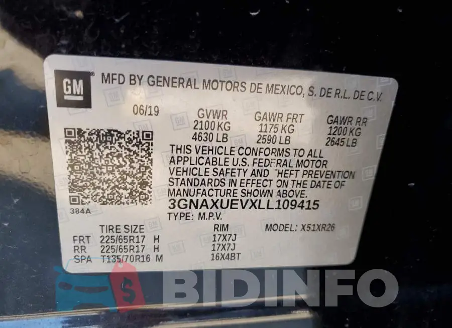 3GNAXUEVXLL109415 Photo# 10