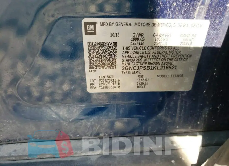 3GNCJPSB1KL216521 Photo# 10