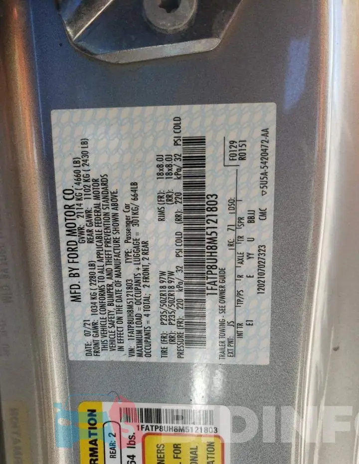 1FATP8UH8M5121803 Photo# 10