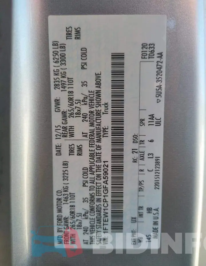 1FTEW1CP1GFA59021 Photo# 10