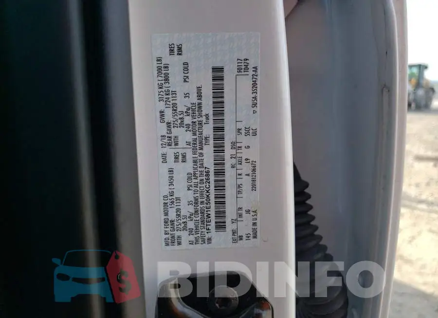 1FTEW1E50KKC26867 Photo# 10