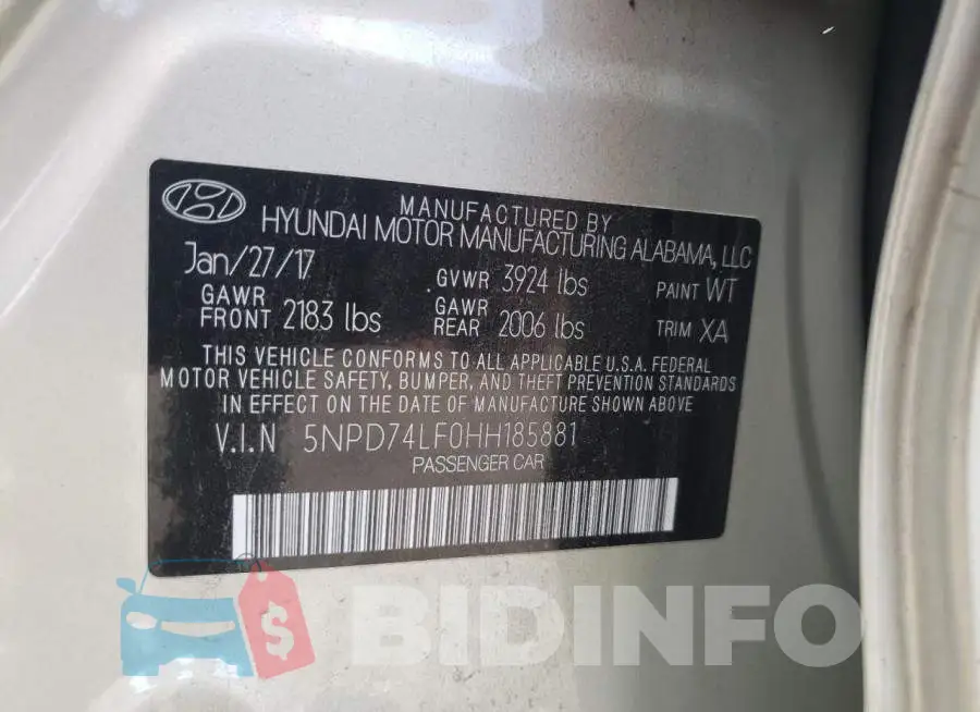 5NPD74LF0HH185881 Photo# 10