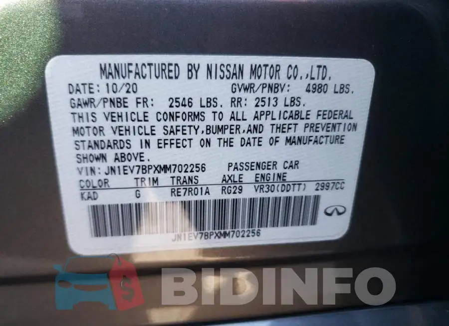 JN1EV7BPXMM702256 Photo# 10