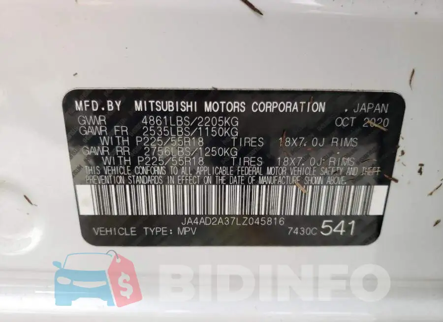 JA4AD2A37LZ045816 Photo# 10