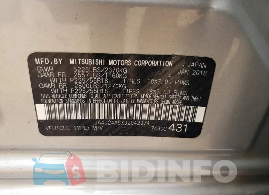 JA4J24A5XJZ042974 Photo# 10