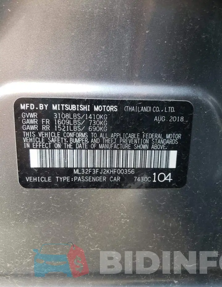 ML32F3FJ2KHF00356 Photo# 10
