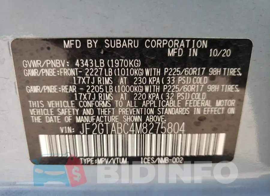 JF2GTABC4M8275804 Photo# 10