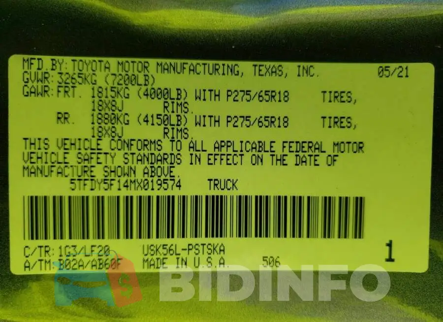5TFDY5F14MX019574 Photo# 12