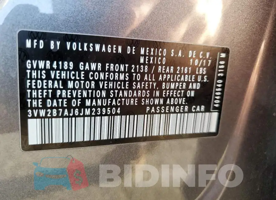 3VW2B7AJ6JM239504 Photo# 10