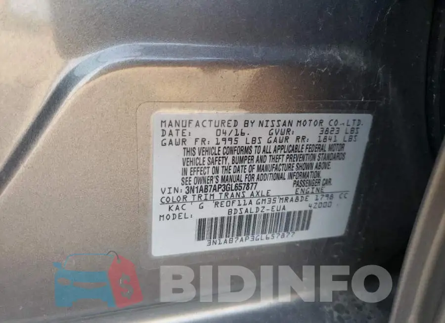 3N1AB7AP3GL657877 Photo# 10