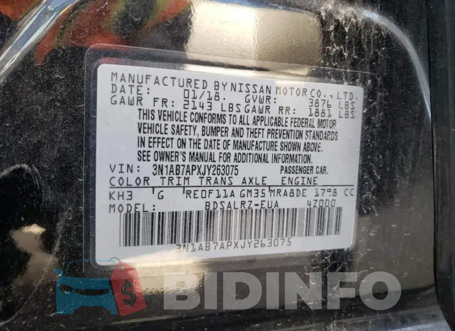 3N1AB7APXJY263075 Photo# 10