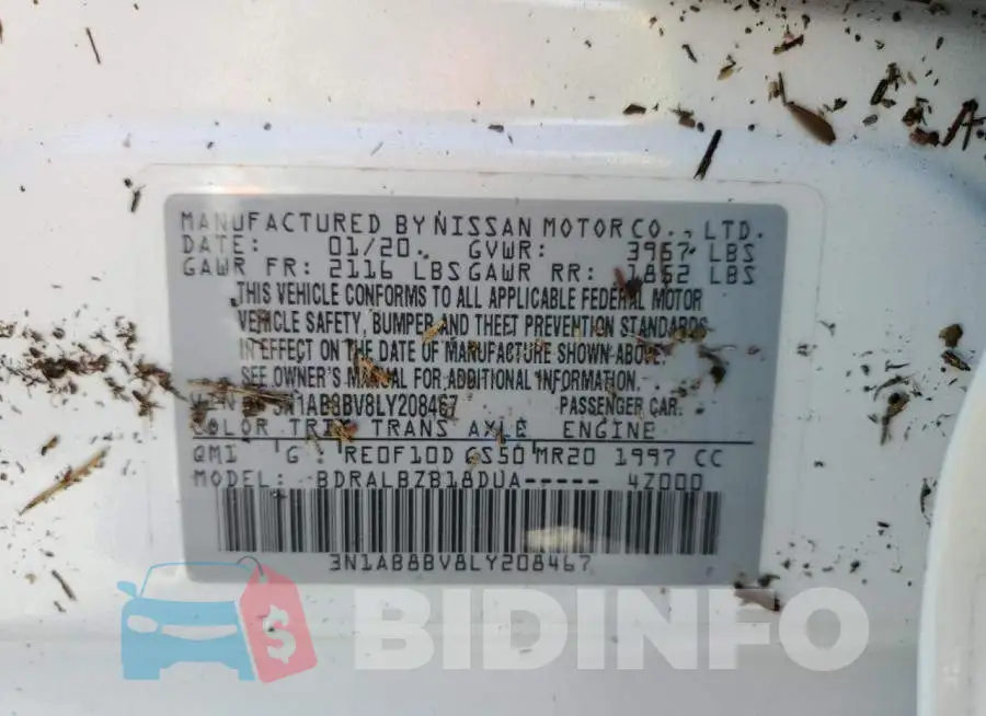 3N1AB8BV8LY208467 Photo# 10