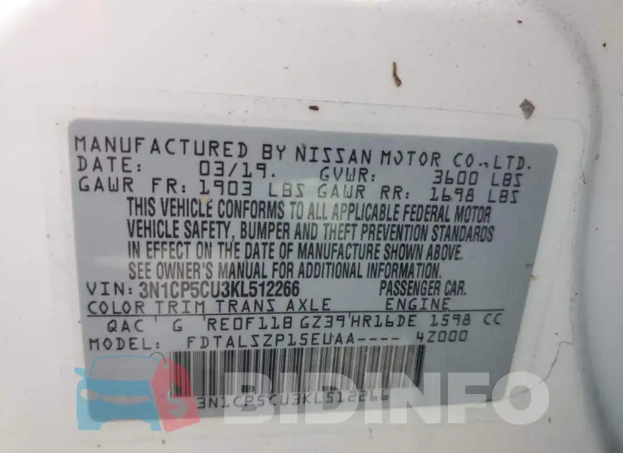 3N1CP5CU3KL512266 Photo# 10