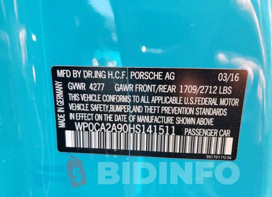 WP0CA2A90HS141511 Photo# 10