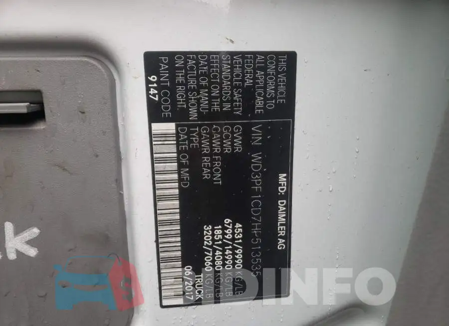 WD3PF1CD7HP513535 Photo# 13