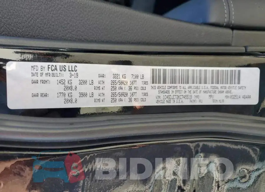1C4SDJCT2KC745519 Photo# 10