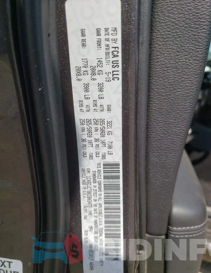 1C4SDJCT8KC803472 Photo# 10